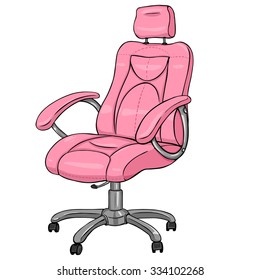 Vector Single Cartoon Office Armchair