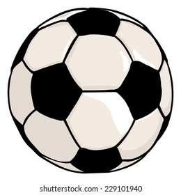 Vector Single Cartoon Soccer Ball