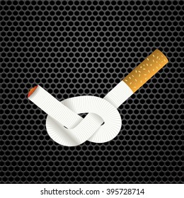 Vector Single Cigarette Knotted