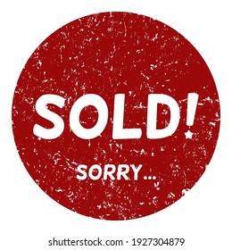 Vector Single Circle Red Stamp - Sold, Sorry.