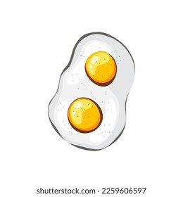Vector single clipart scrambled eggs. In drawn style. 