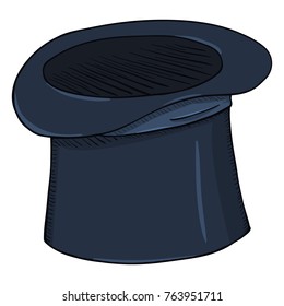 Vector Single Color Dark Blue Cylinder Hat