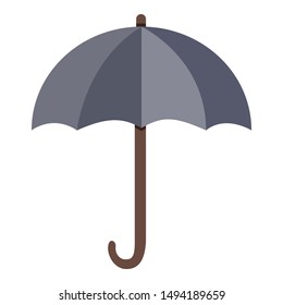Vector Single Color Flat Icon - Umbrella
