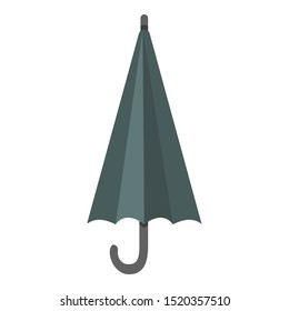 Vector Single Color Flat Icon - Folded Umbrella