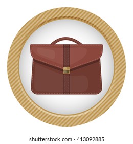 Vector single colorful briefcase icon