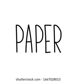 Papel vectorial de papel ecológico. Ilustración ecológica, línea negra de doodle en un fondo blanco aislado. Diseño para medios sociales, web, tarjetas, textiles, papel envolvente, embalaje, impresiones, coloreado.