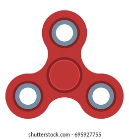 Vector Single Flat Color Icon - Fidget Spinner Toy