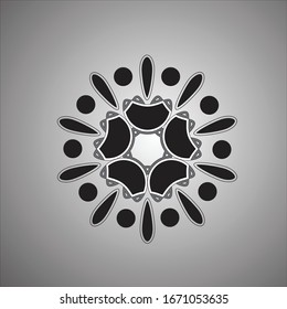 vector single flat ornament design template
