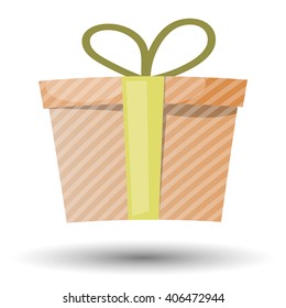 Vector single gift box colorful icon