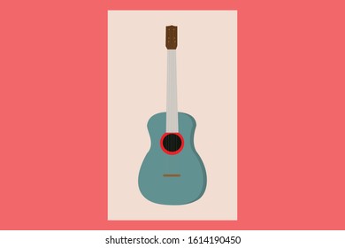 vector of a single guitar