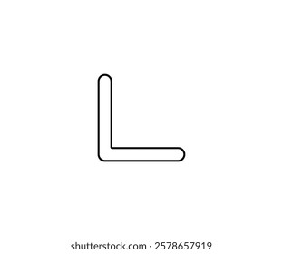 vector single icon arrow alternate down left line out with rounded style