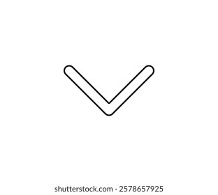 vector single icon arrow alternate down line out with rounded style