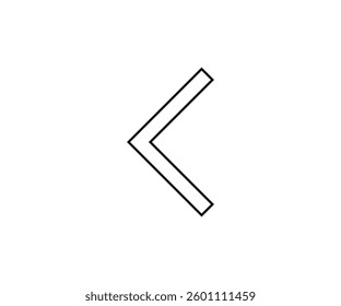 vector single icon arrow alternate left line out with sharp style