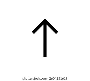 vector single icon arrow up black fill with sharp style