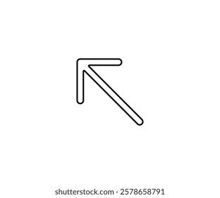 vector single icon arrow up left line out with rounded style