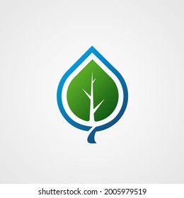 Logo de belleza vectorial de hoja única