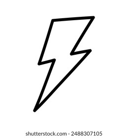 Vektorgrafik-Einzelblitzsymbol lineart