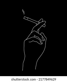 1,739 Cigarette hand outline Images, Stock Photos & Vectors | Shutterstock