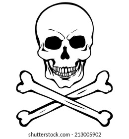 Skull Bones Pirate Symbol Stock Vector (Royalty Free) 96706786