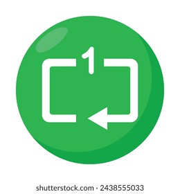 vector single loop icon button