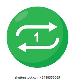 vector single loop icon button