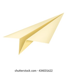 Vector Single Mesh Paper Origami Plane