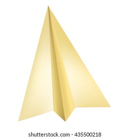 Vector Single Mesh Paper Origami Plane