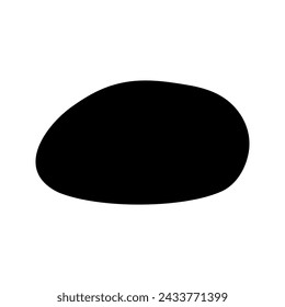 Vector single pebbles silhouette. Doodle illustrations. Hand drawn, not AI