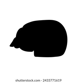 Vector single seashell silhouette. Doodle illustrations. Hand drawn, not AI