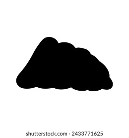 Vector single seashell silhouette. Doodle illustrations. Hand drawn, not AI