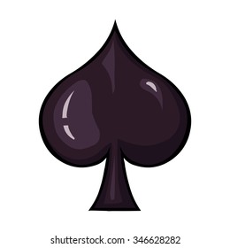 Vector Single Sign of Playing Cards Suit - Spade