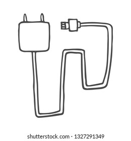 Vector Single Sketch Charger for Mobile Phones