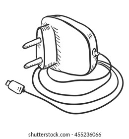 Vector Single Sketch Charger for Mobile Phones