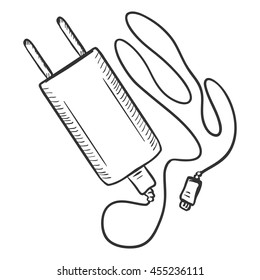 Vector Single Sketch Charger for Mobile Phones