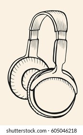 Vector Single Sketch Circumaural Headphones with Wire