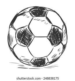 Vector Single Sketch Football Ball