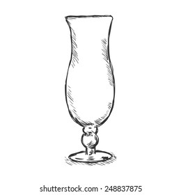 Vector Single Sketch Hurricane Glass