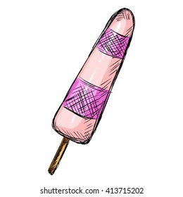 Vector Single Sketch Ice Cream