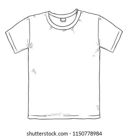 Vector Single Sketch Illustration - Basic T Shirt