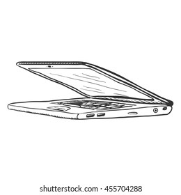 Vector Single Sketch Laptop