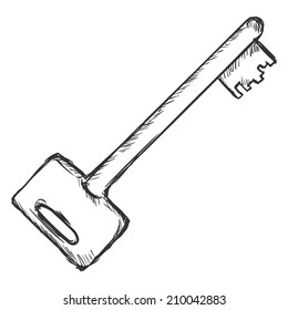Vector Single Sketch Lever Key