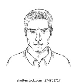 Sketch Draw Man Face Cartoon