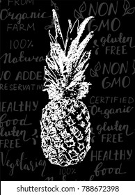 Vector Single Sketch Pineapple