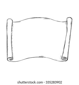 Vector Single Sketch Scroll