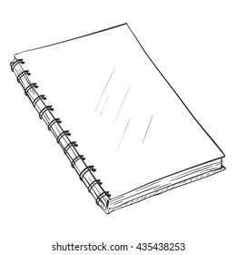 Vector Single Sketch Spiral Notebook