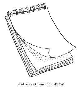 Vector Single Sketch Spiral Notebook