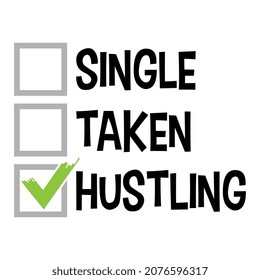 Vector Single Taken Hustling Checkbox Illustration