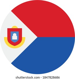 Vector - sint maarten Flag Button Icon