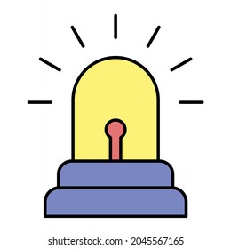 Vector Siren Filled Outline Icon
