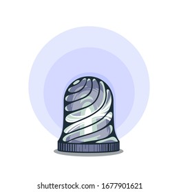 Vector siren flasher isolated on white background
